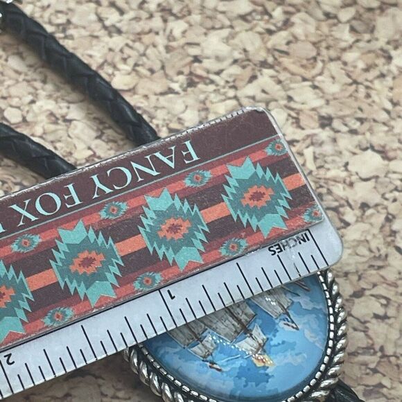 - Gothic Skull Rose Witch Leather Bolo Tie Lariat Necklace Wedding Purple Xmas - Picture 15 of 16